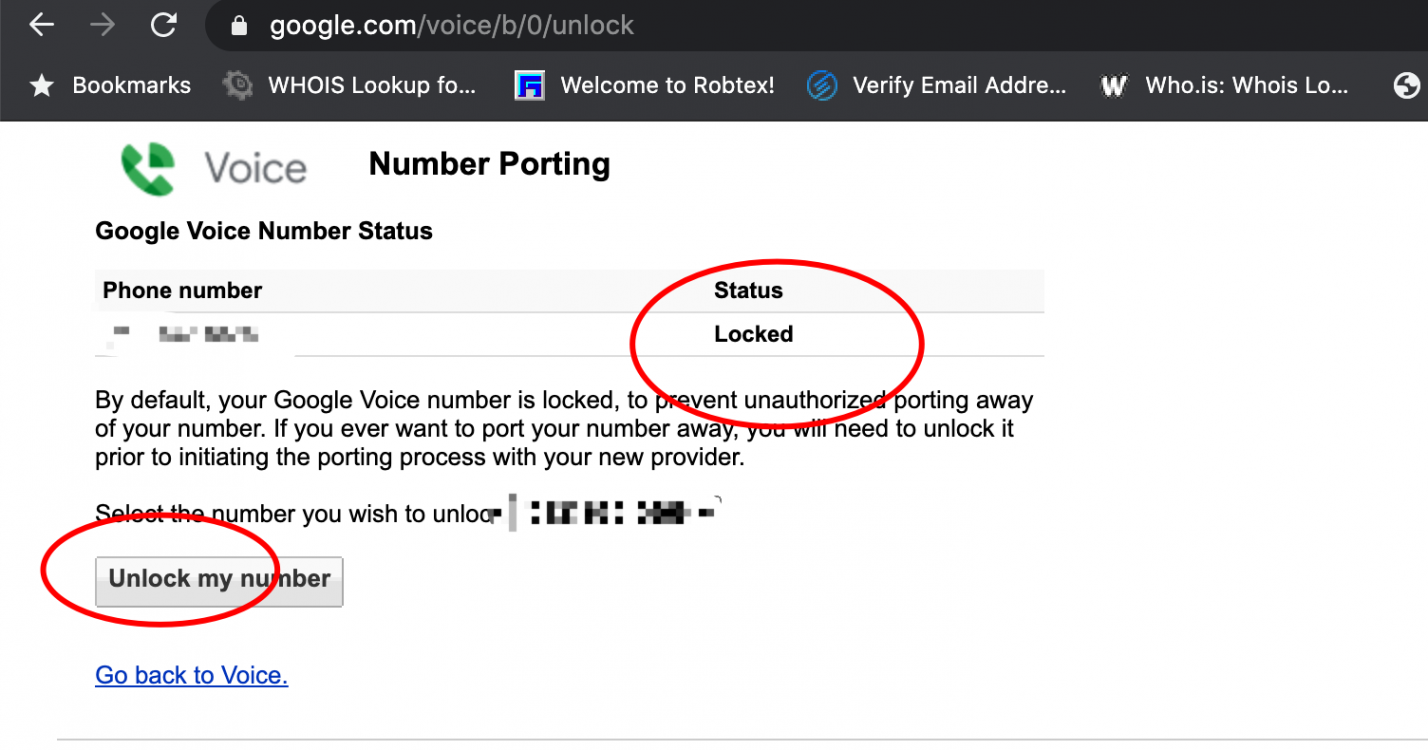 解锁Google Voice号码