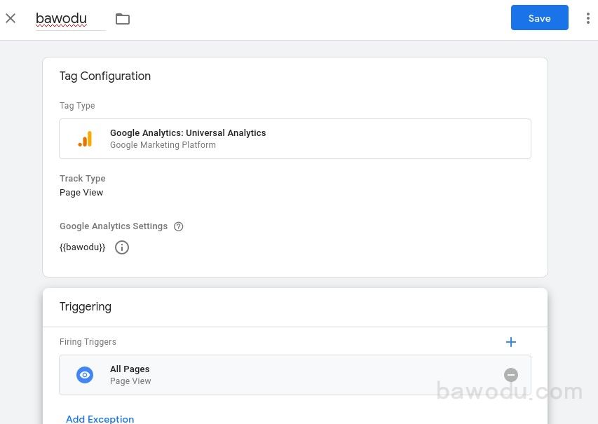 Google Analytics配置