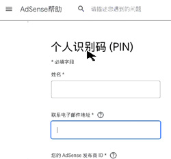 adsense收到不到PIN的表单