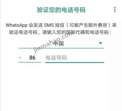 Whatsapp注册教程